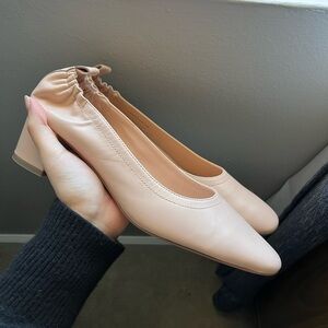 NEW EVERLANE The Day Leather Pink Nude Block Heels